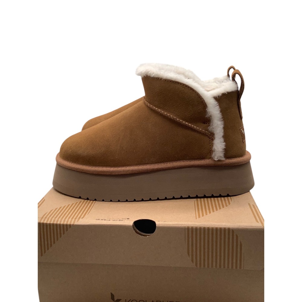 Koolaburra by UGG Koola Ultra‎ Mini Platform Chestnut Suede Boots 1158590 Size 6